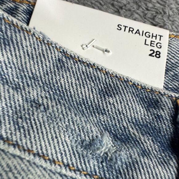 Forever 21 Womens Straight Leg Jeans NEW 28 Studded Floral Design - Picture 3 of 11